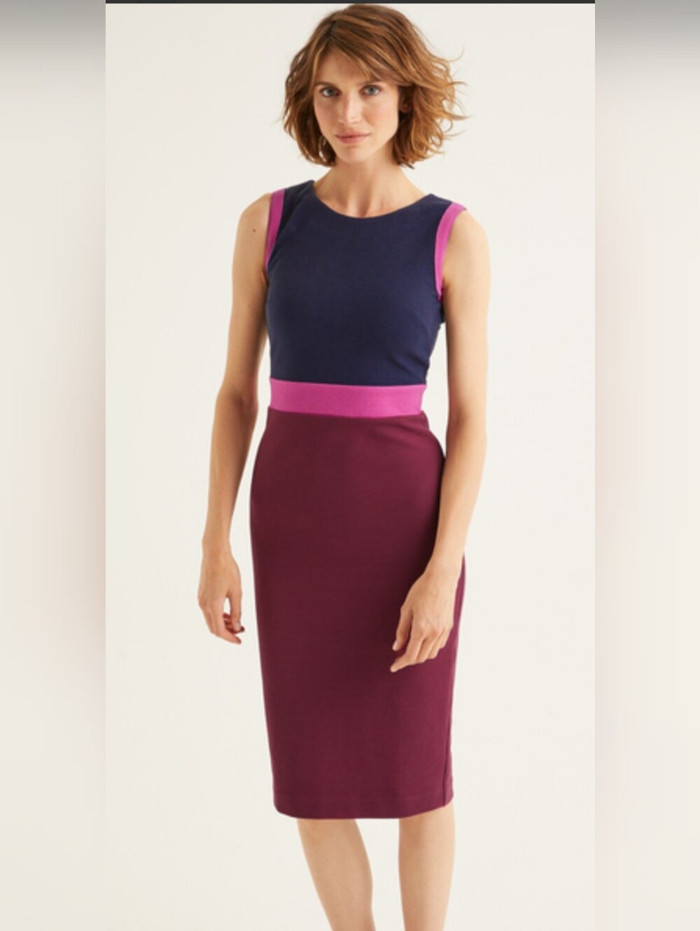 Boden Celia Ottoman Colorblock Sheath Dress. Size 14